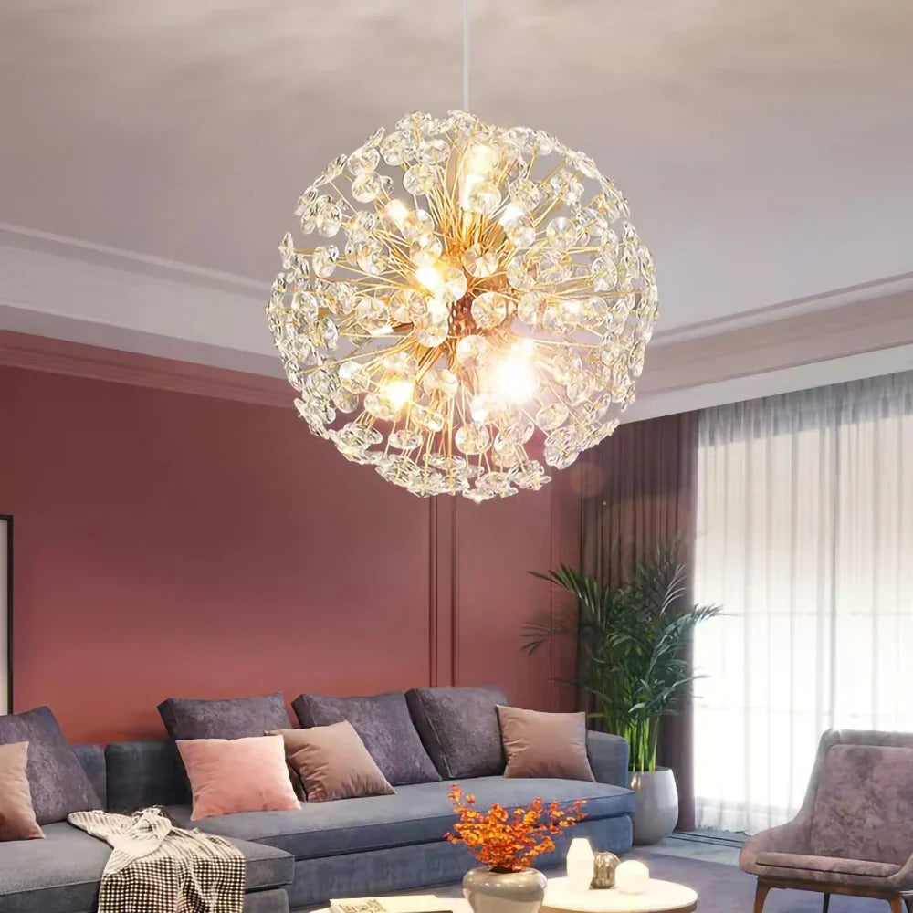 Aelivra Mordern Crystal Dandelion Pendant Light