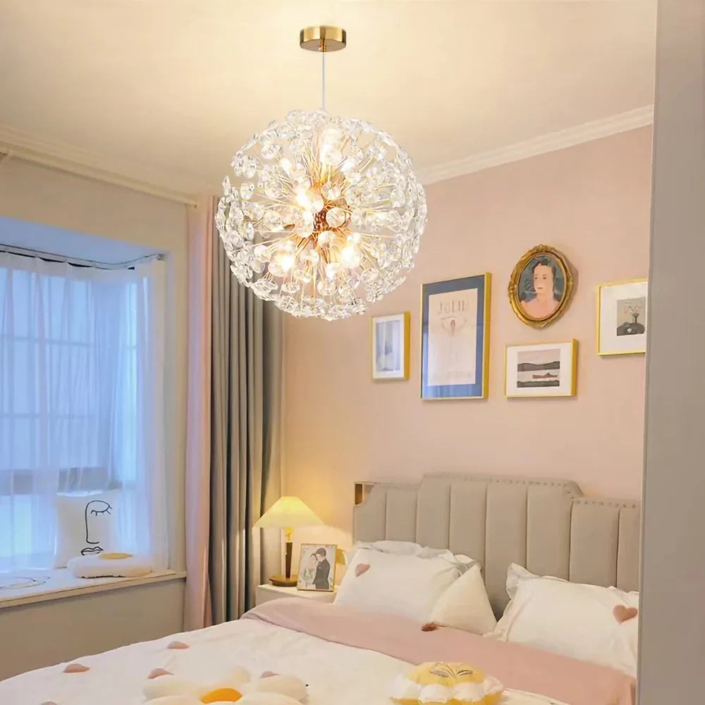 Aelivra Mordern Crystal Dandelion Pendant Light