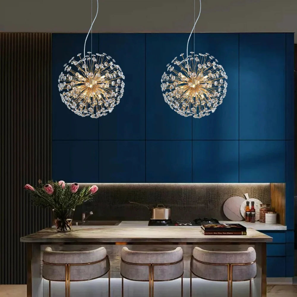 Aelivra Mordern Crystal Dandelion Pendant Light