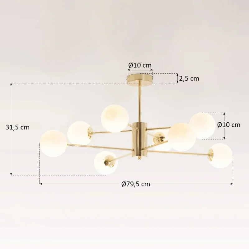 Aelvannis Modern Design Glass Ball Pendant Light