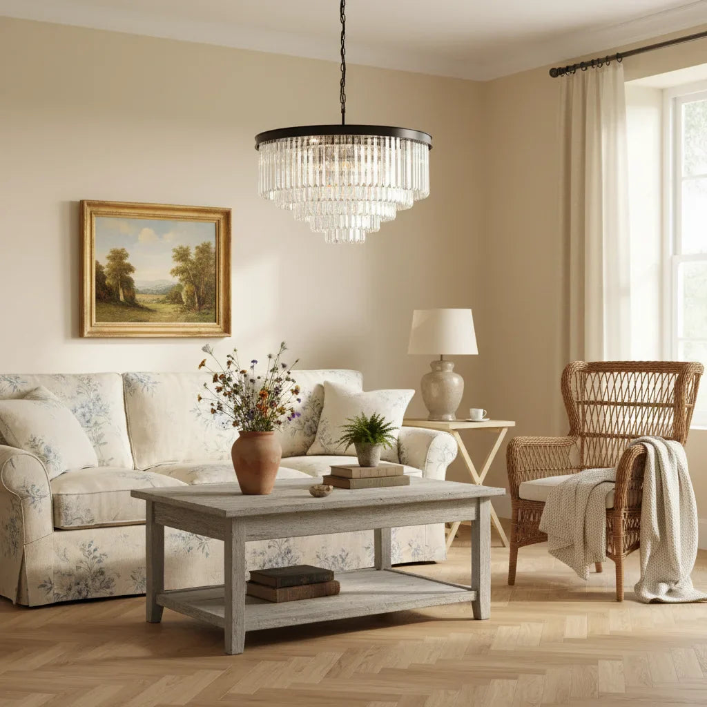 Aeryvon Vintage Luxury Crystal Chandelier