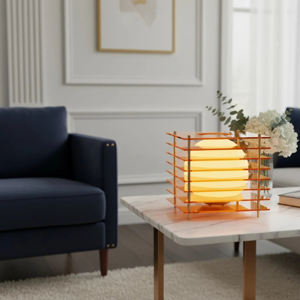 Aidos Geometric Moon Cube Table Lamp