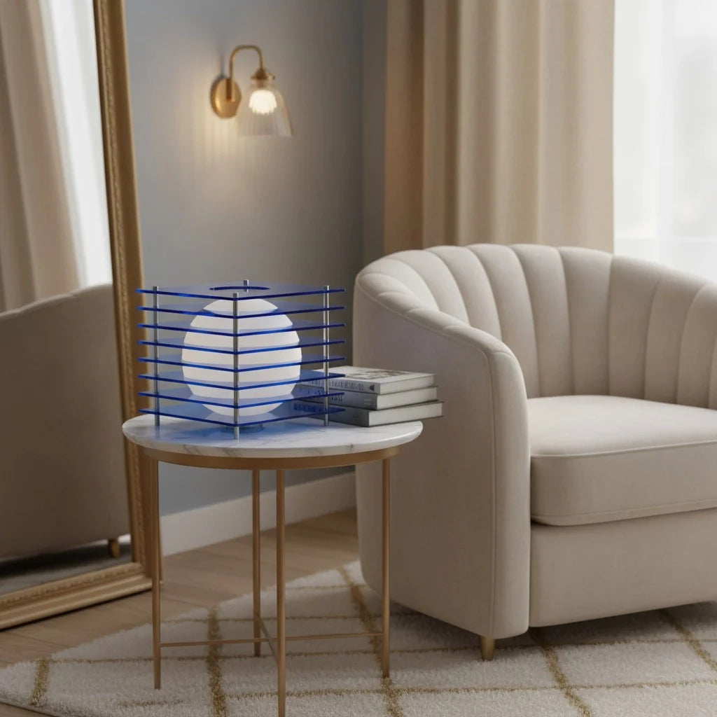 Aidos Geometric Moon Cube Table Lamp