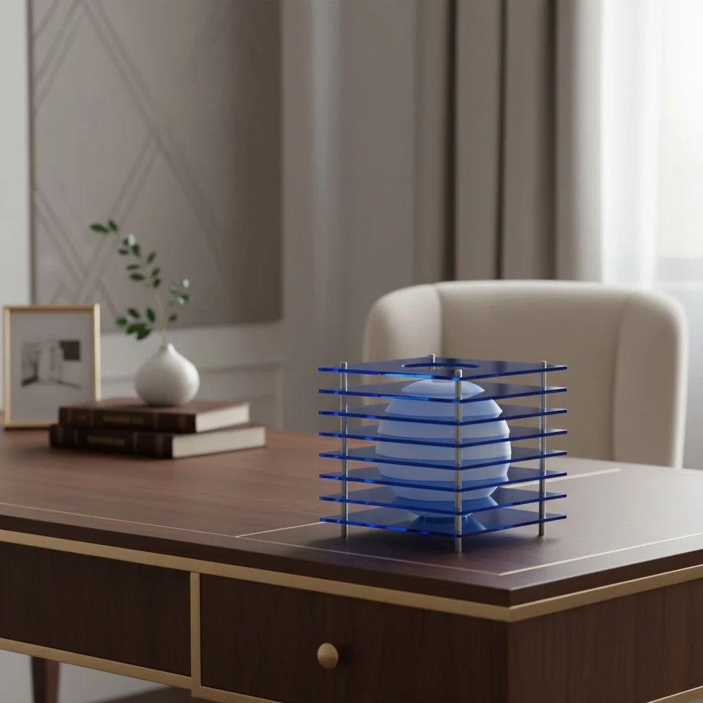 Aidos Geometric Moon Cube Table Lamp