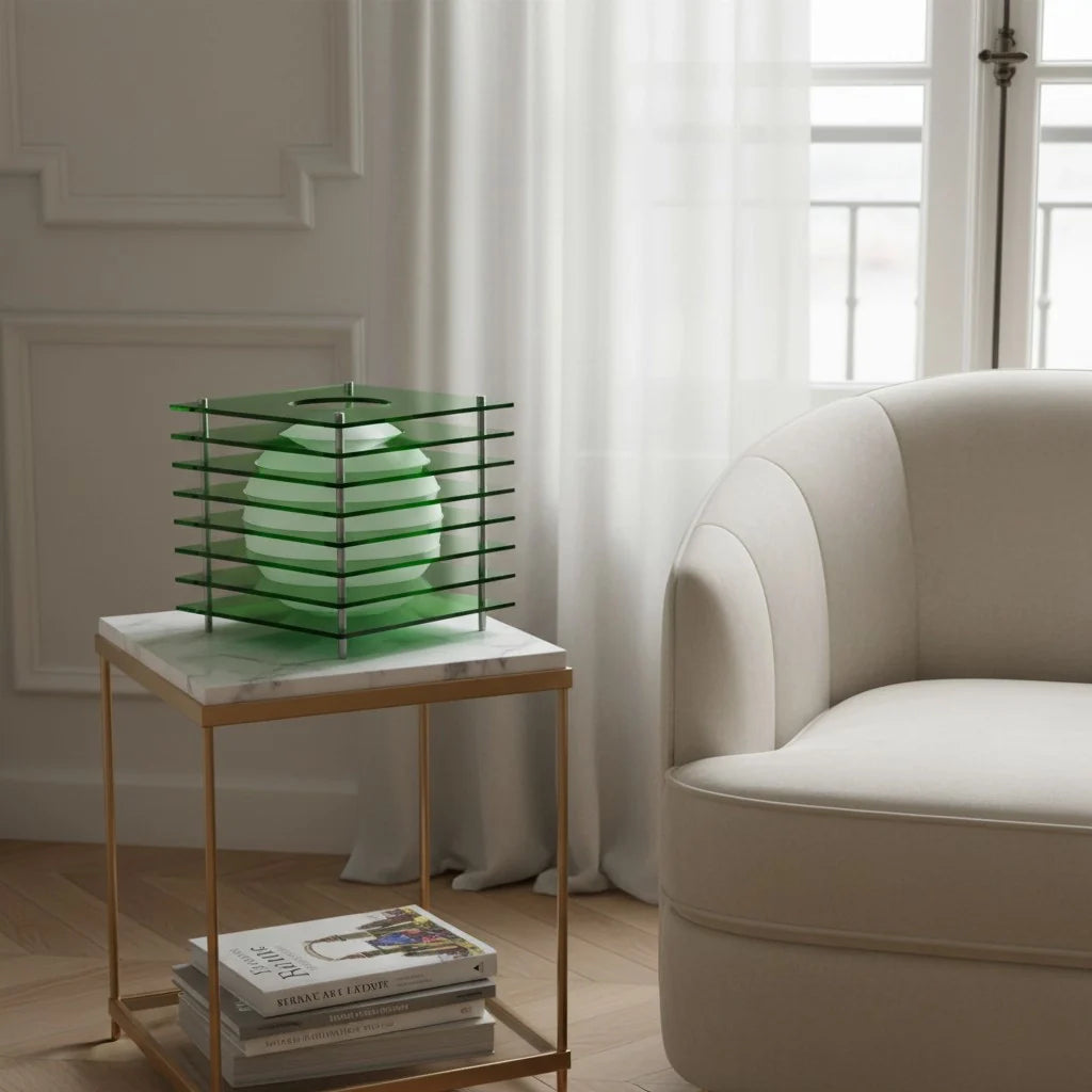 Aidos Geometric Moon Cube Table Lamp