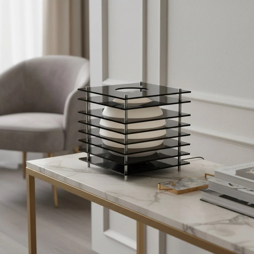 Aidos Geometric Moon Cube Table Lamp