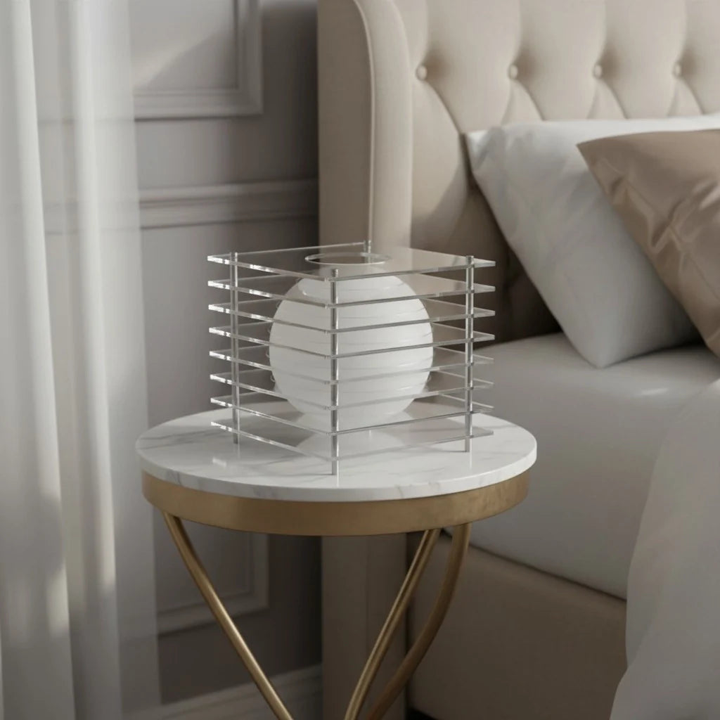 Aidos Geometric Moon Cube Table Lamp