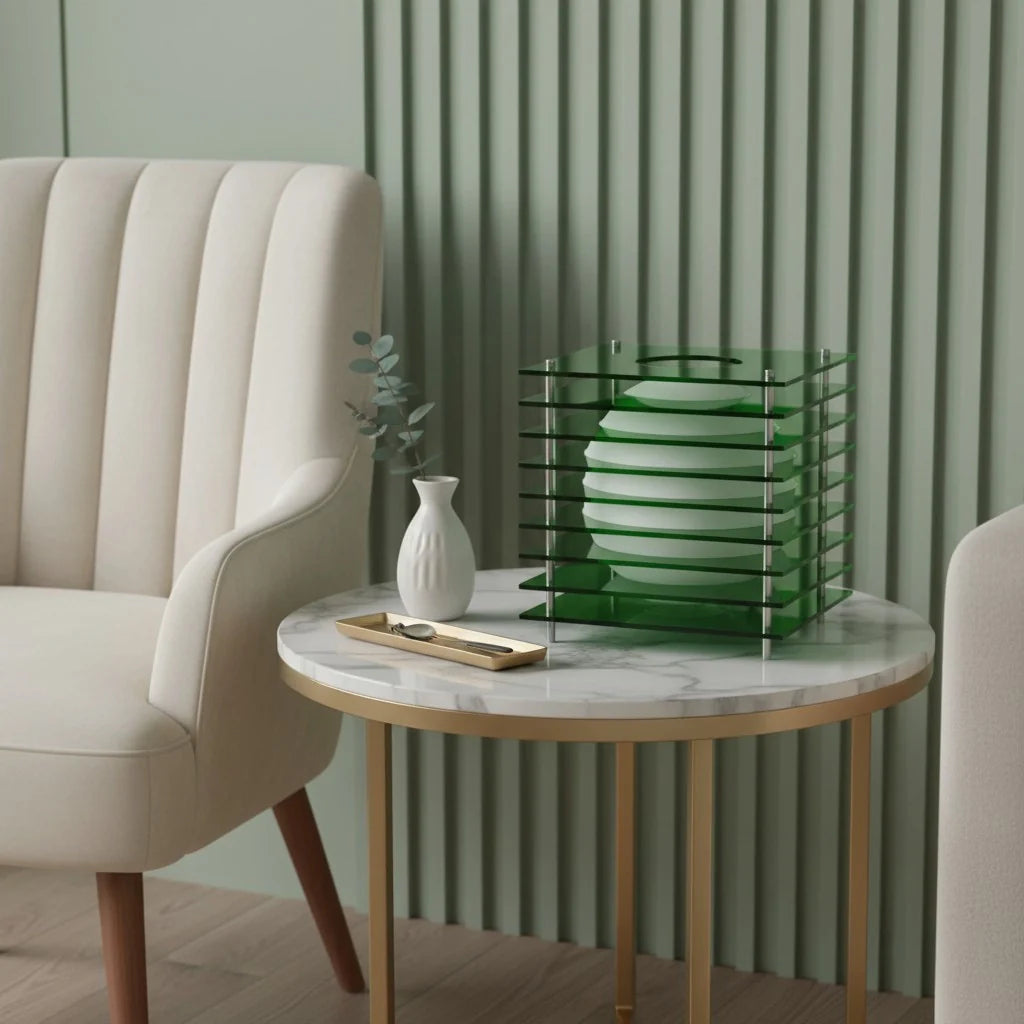 Aidos Geometric Moon Cube Table Lamp