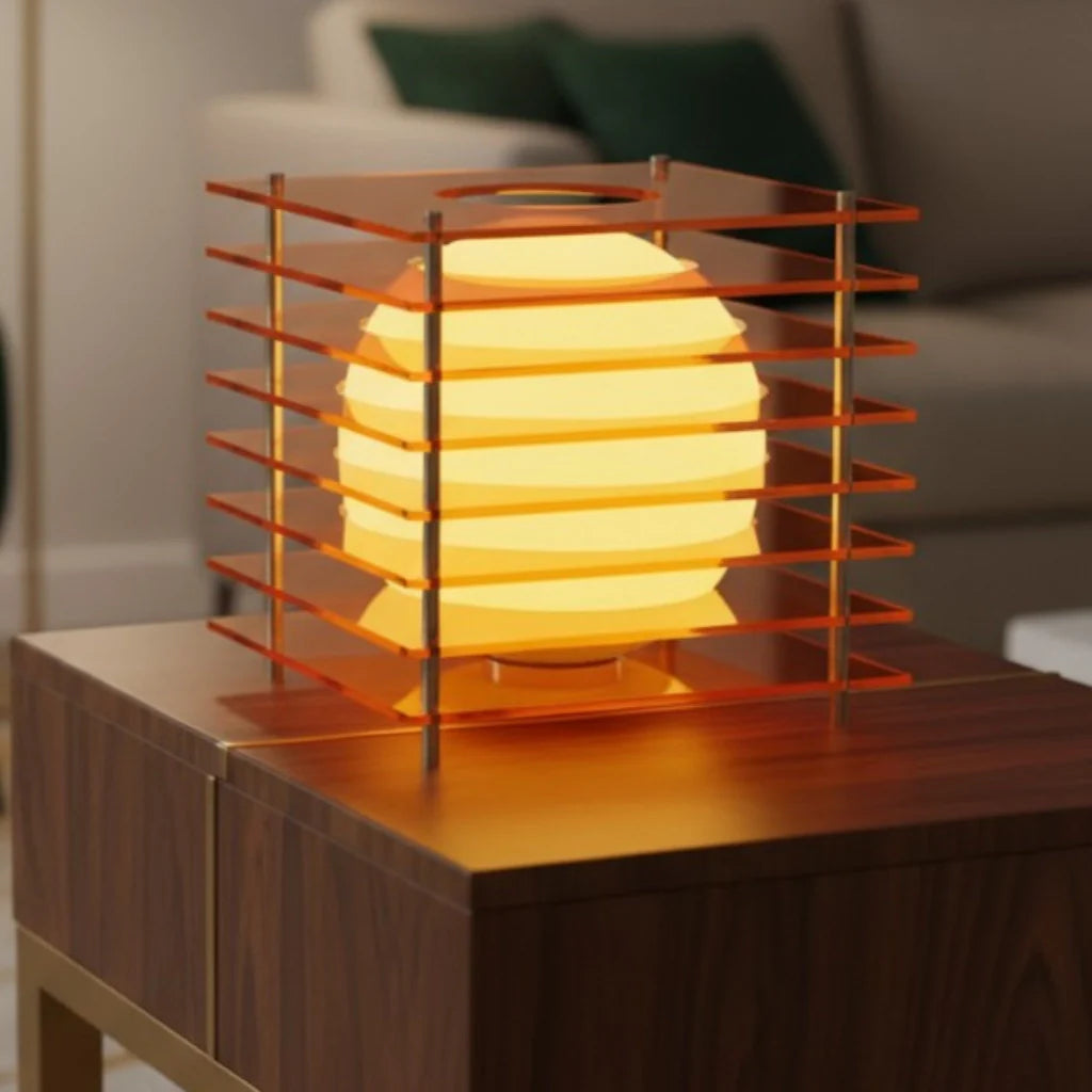 Aidos Geometric Moon Cube Table Lamp