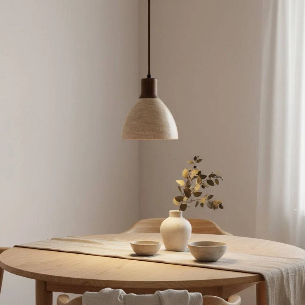 Ajaccio Modern Natural Travertine Pendant Light