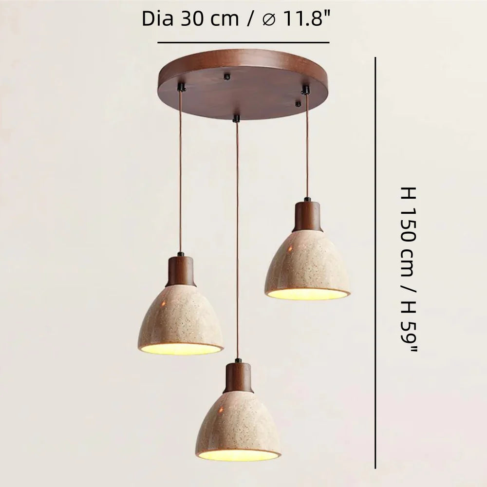 Ajaccio Modern Natural Travertine Pendant Light
