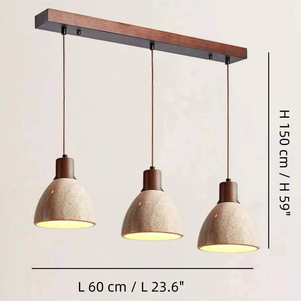 Ajaccio Modern Natural Travertine Pendant Light