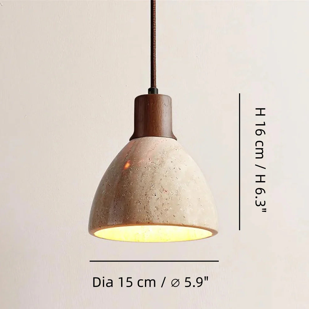 Ajaccio Modern Natural Travertine Pendant Light