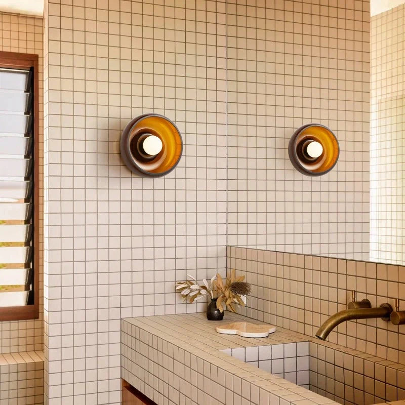 Alistair Retro Glass Bowl Shaped Wall Sconce