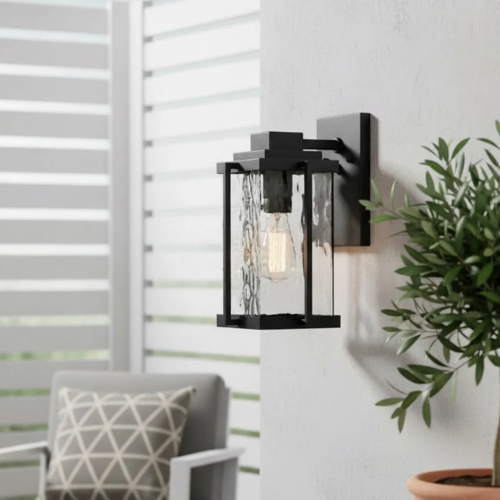Althea Modern Outdoor Square Glass Wall Lamp