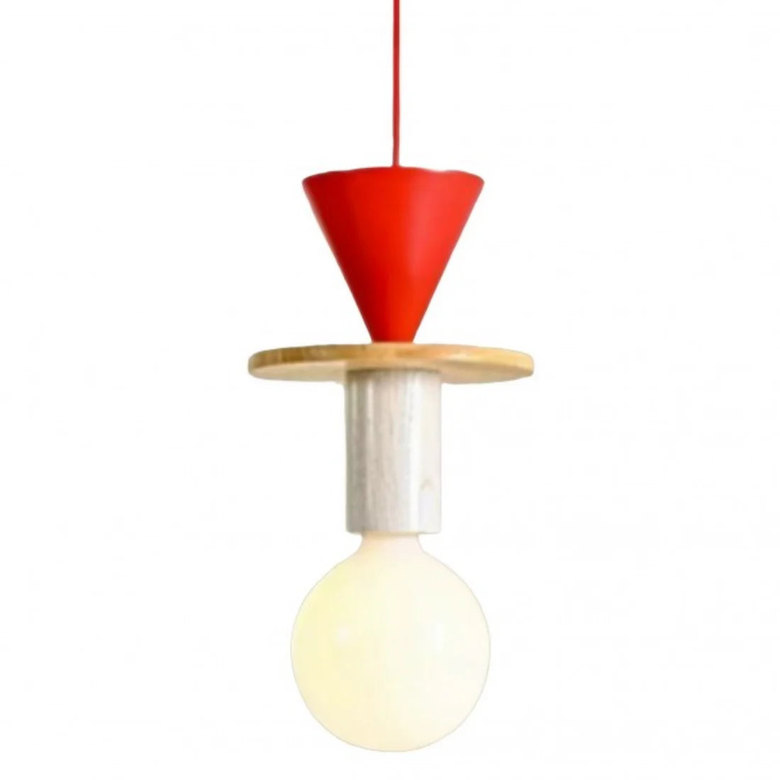 Alvar Multicolor Geometric Wood Pendant Light