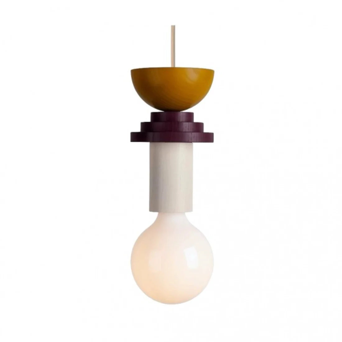 Alvar Multicolor Geometric Wood Pendant Light