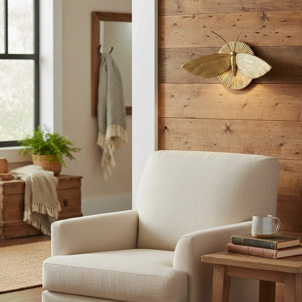 Alvaro Vintage Moth Shape Decorative Wall Lamp