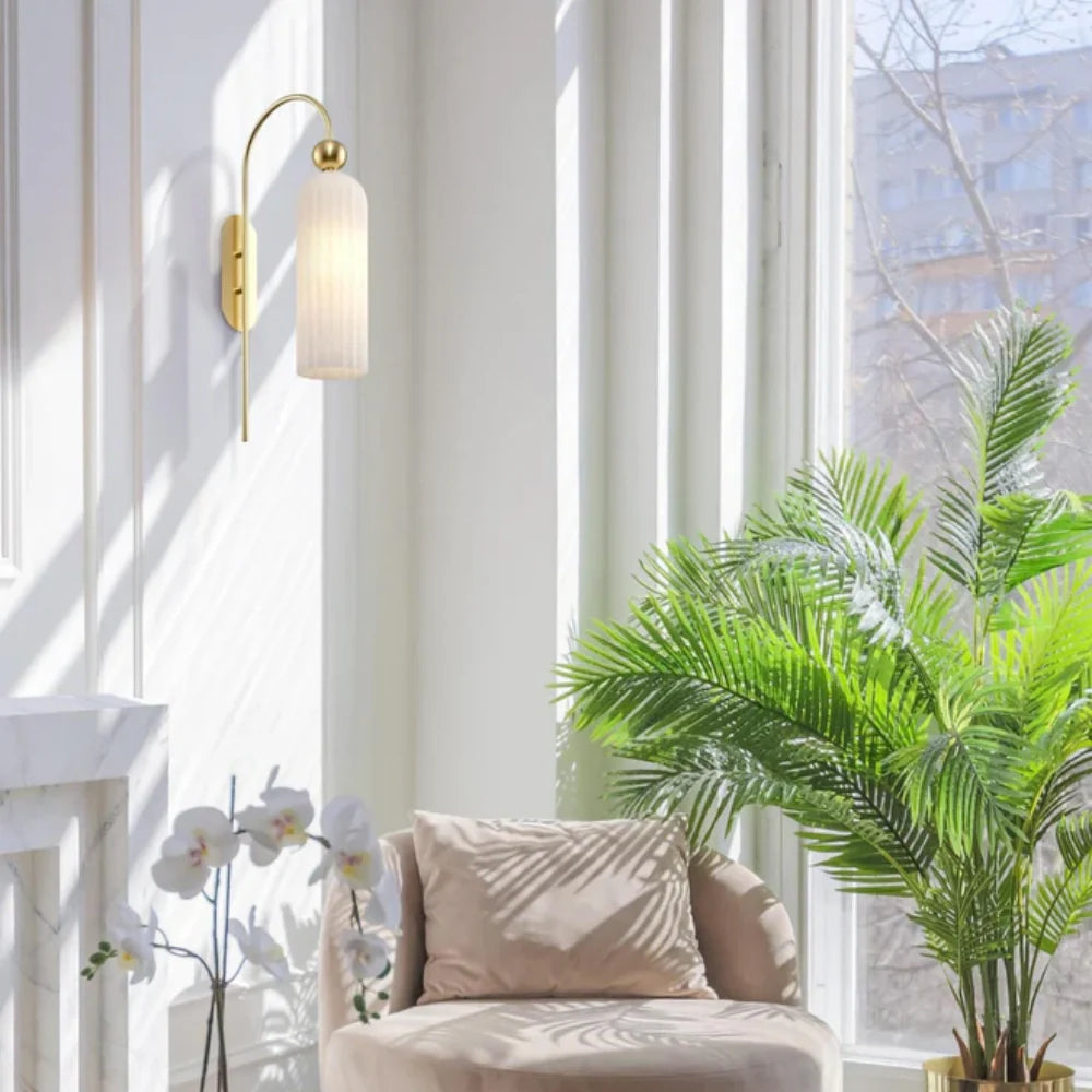 Alvyen Nordic Vertical Glass Wall Light