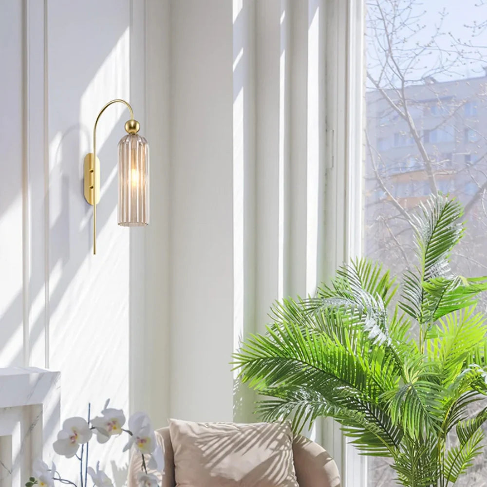 Alvyen Nordic Vertical Glass Wall Light