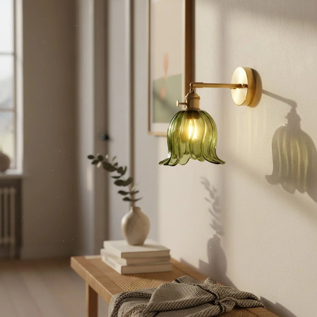 Amara Natural Floral Glass Wall Light