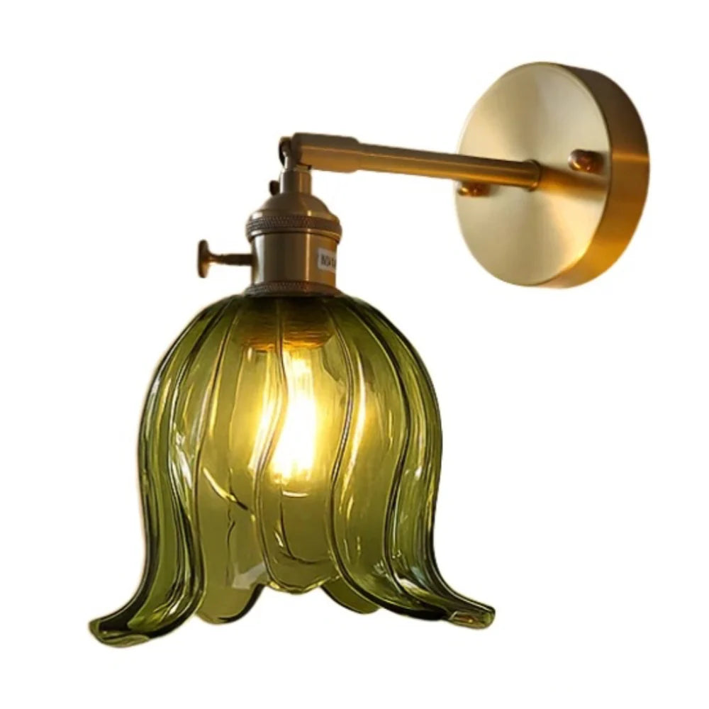 Amara Natural Floral Glass Wall Light