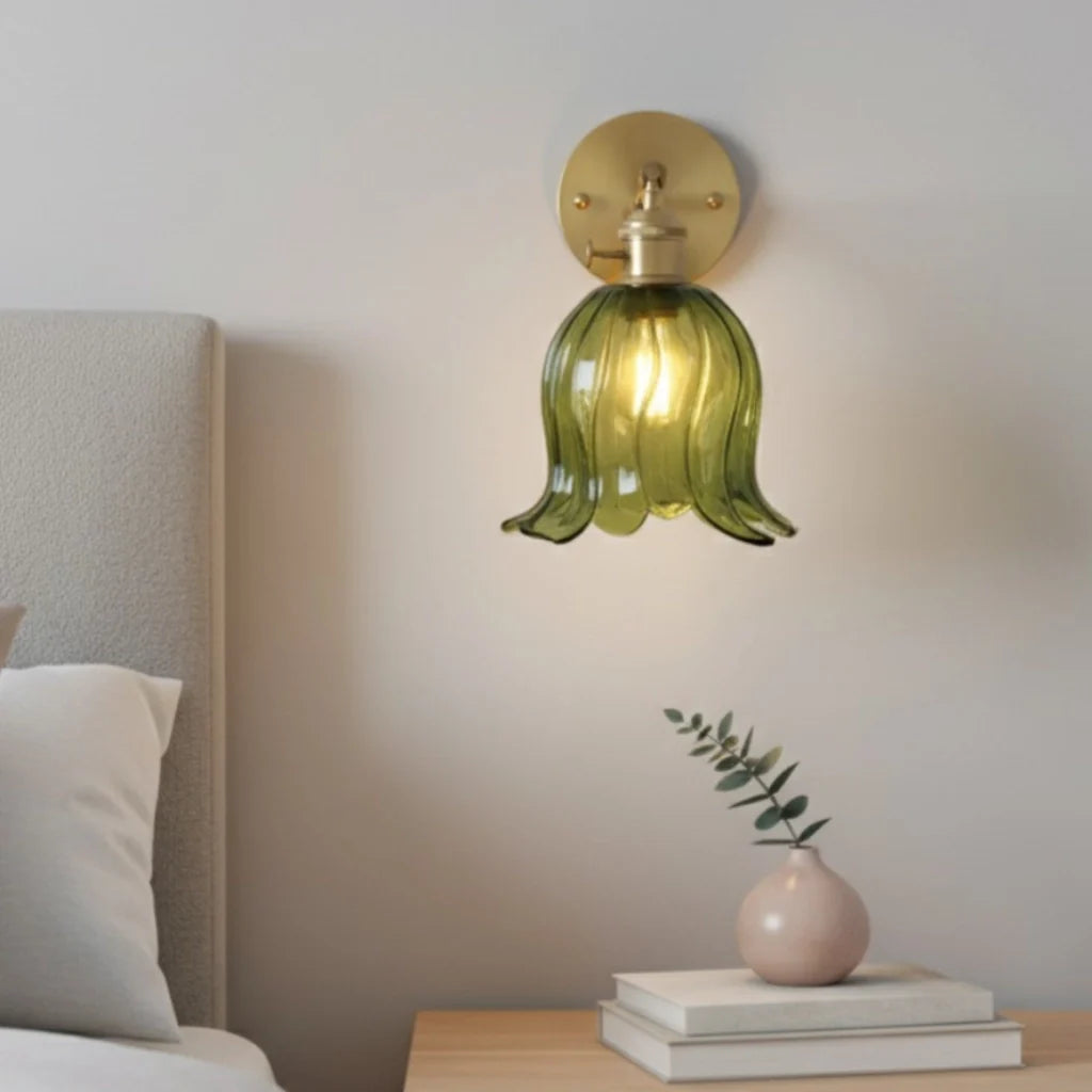 Amara Natural Floral Glass Wall Light