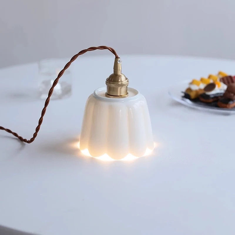 Aminah Modern Ceramic Petals Pendant Light