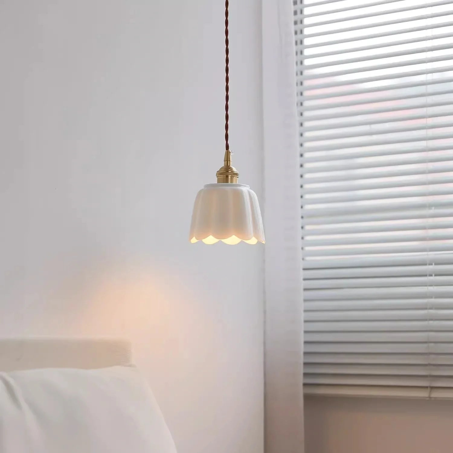 Aminah Modern Ceramic Petals Pendant Light