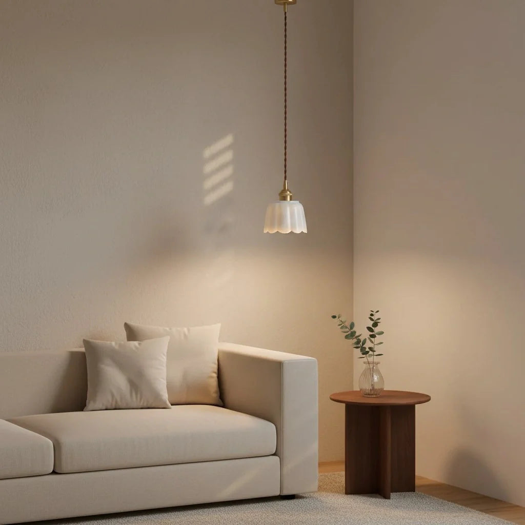 Aminah Modern Ceramic Petals Pendant Light