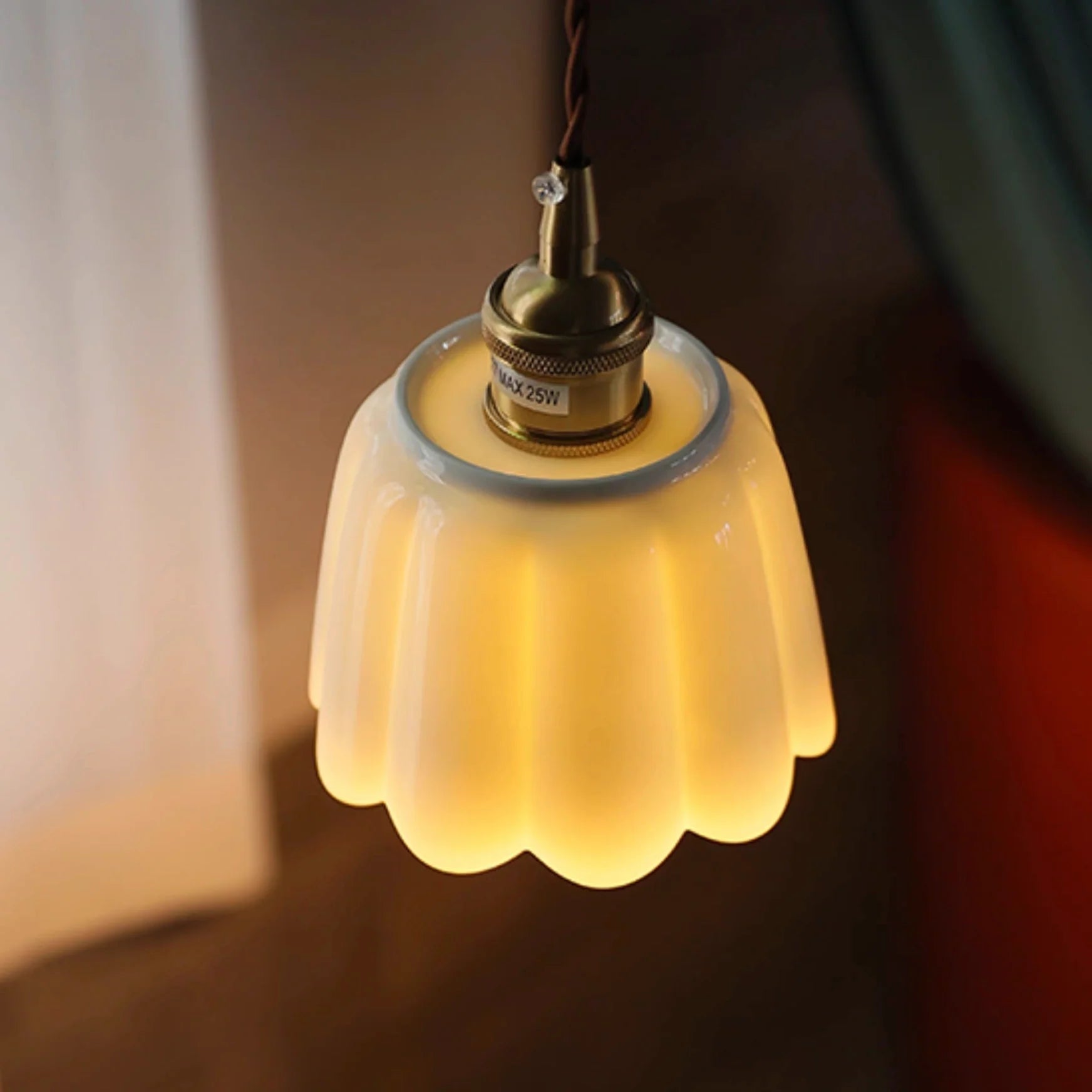 Aminah Modern Ceramic Petals Pendant Light