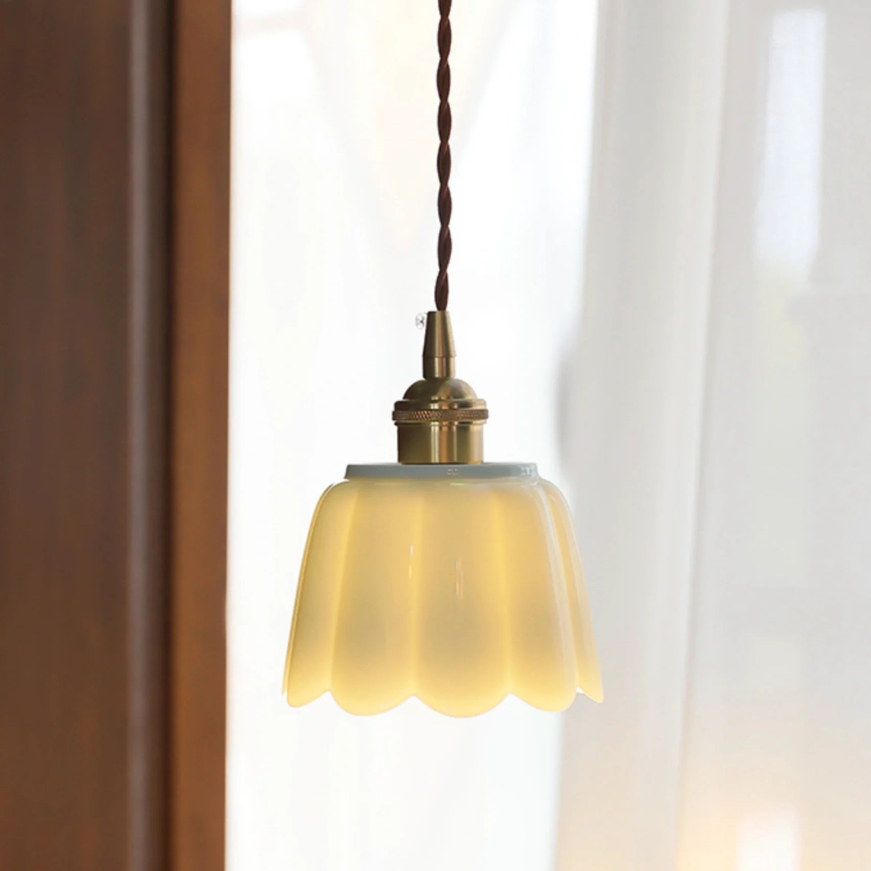 Aminah Modern Ceramic Petals Pendant Light