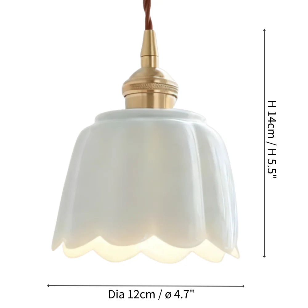 Aminah Modern Ceramic Petals Pendant Light