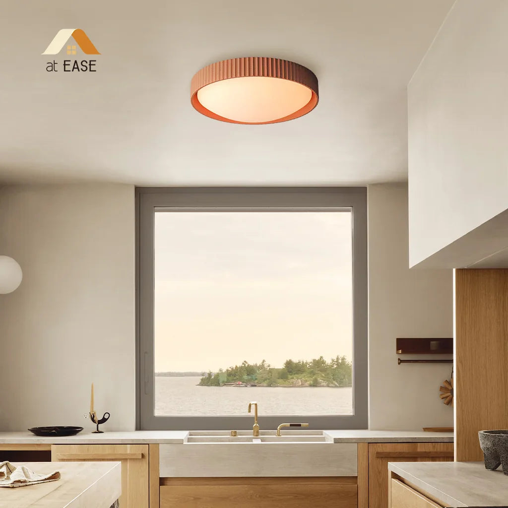 Argo Gypsum Concrete Flush Mount Ceiling Light