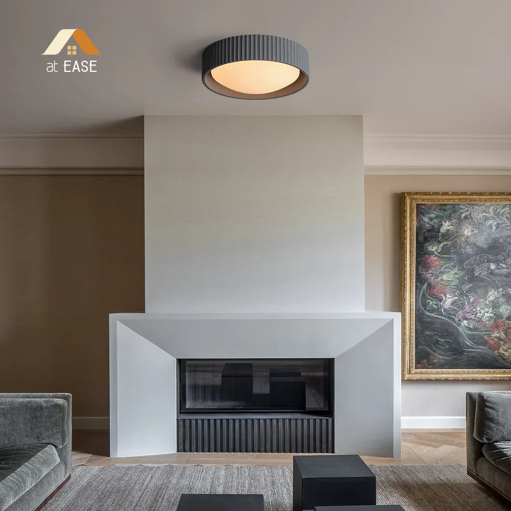 Argo Gypsum Concrete Flush Mount Ceiling Light
