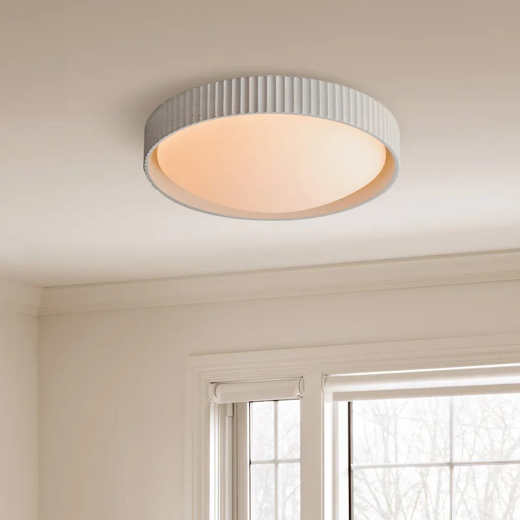 Argo Gypsum Concrete Flush Mount Ceiling Light