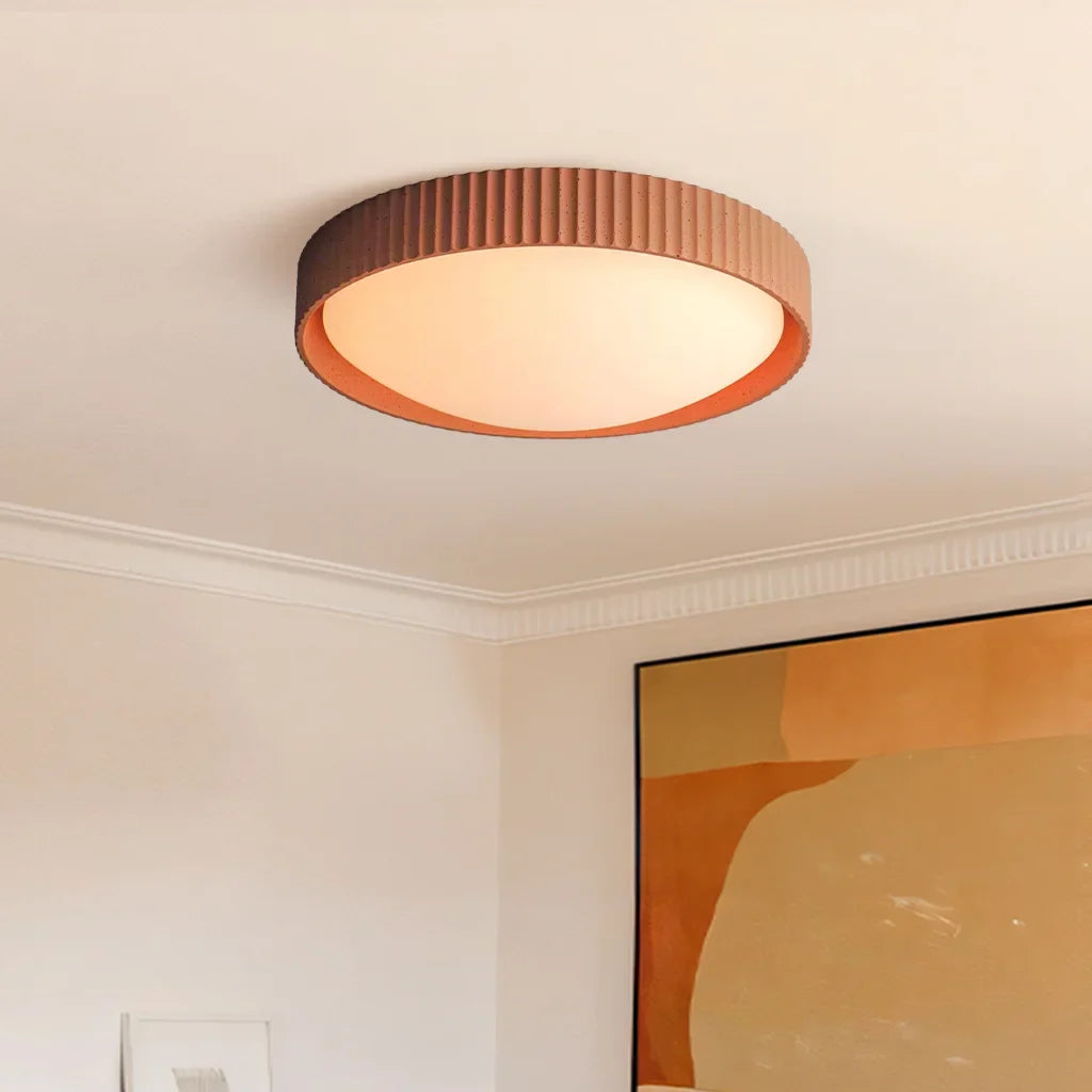 Argo Gypsum Concrete Flush Mount Ceiling Light