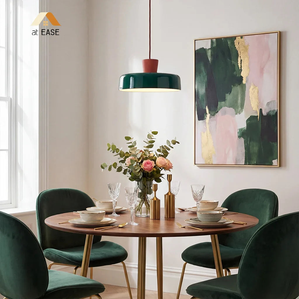 Arlo Retro Peacock Blue Iron Pendant Light