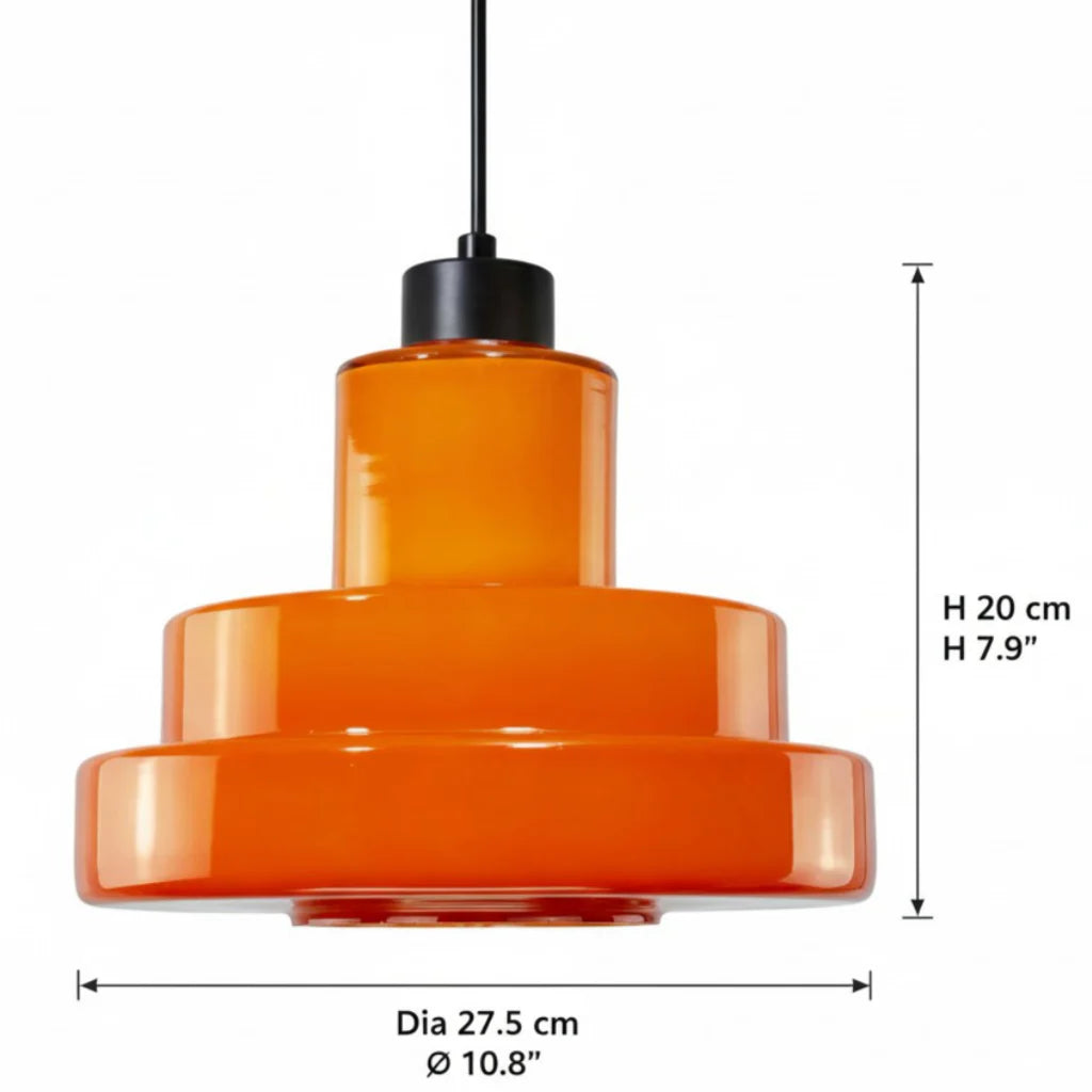 Arvin Multi Tiered Cake Glass Pendant Light