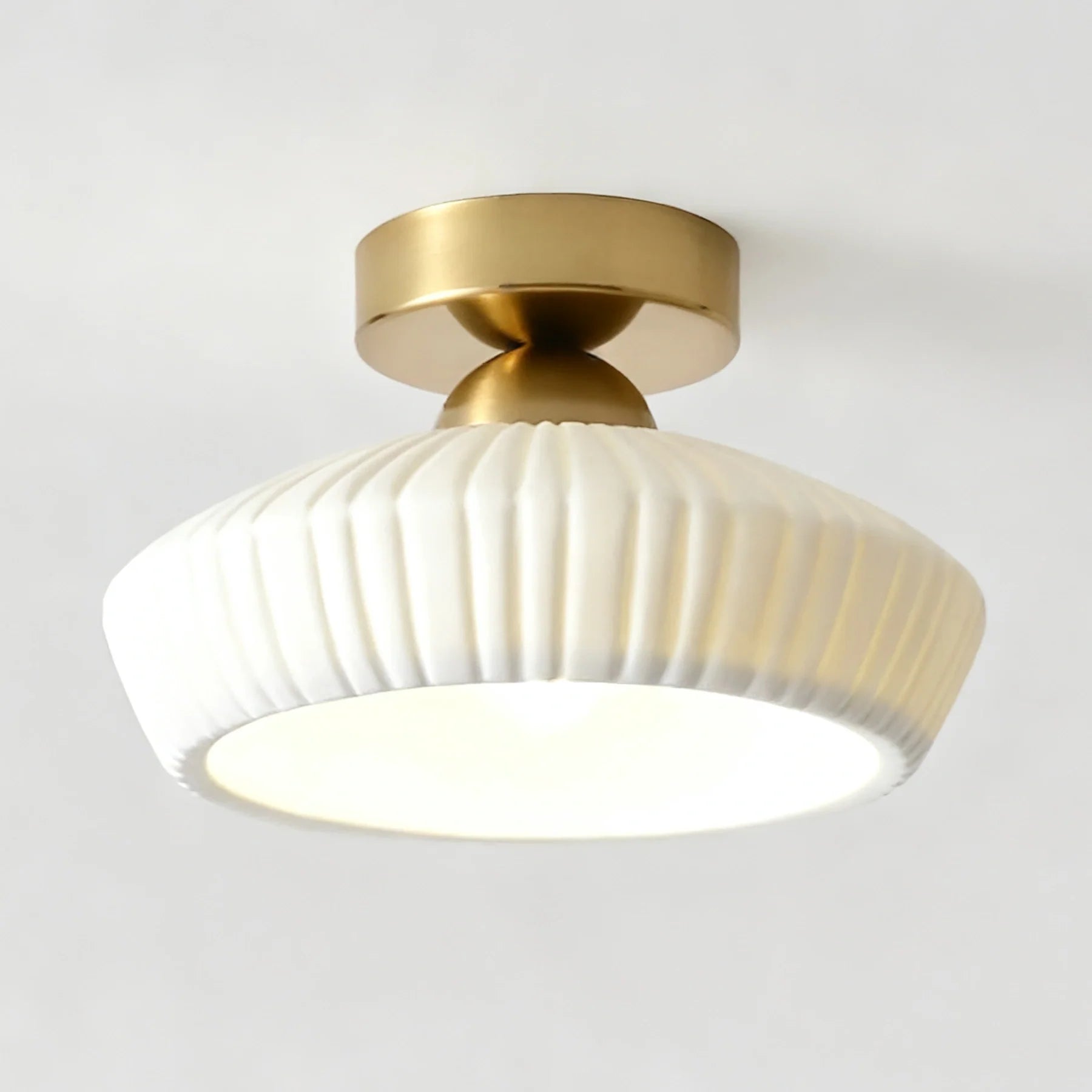 Ashbur Modern Textured Ceramic Ceiling Light