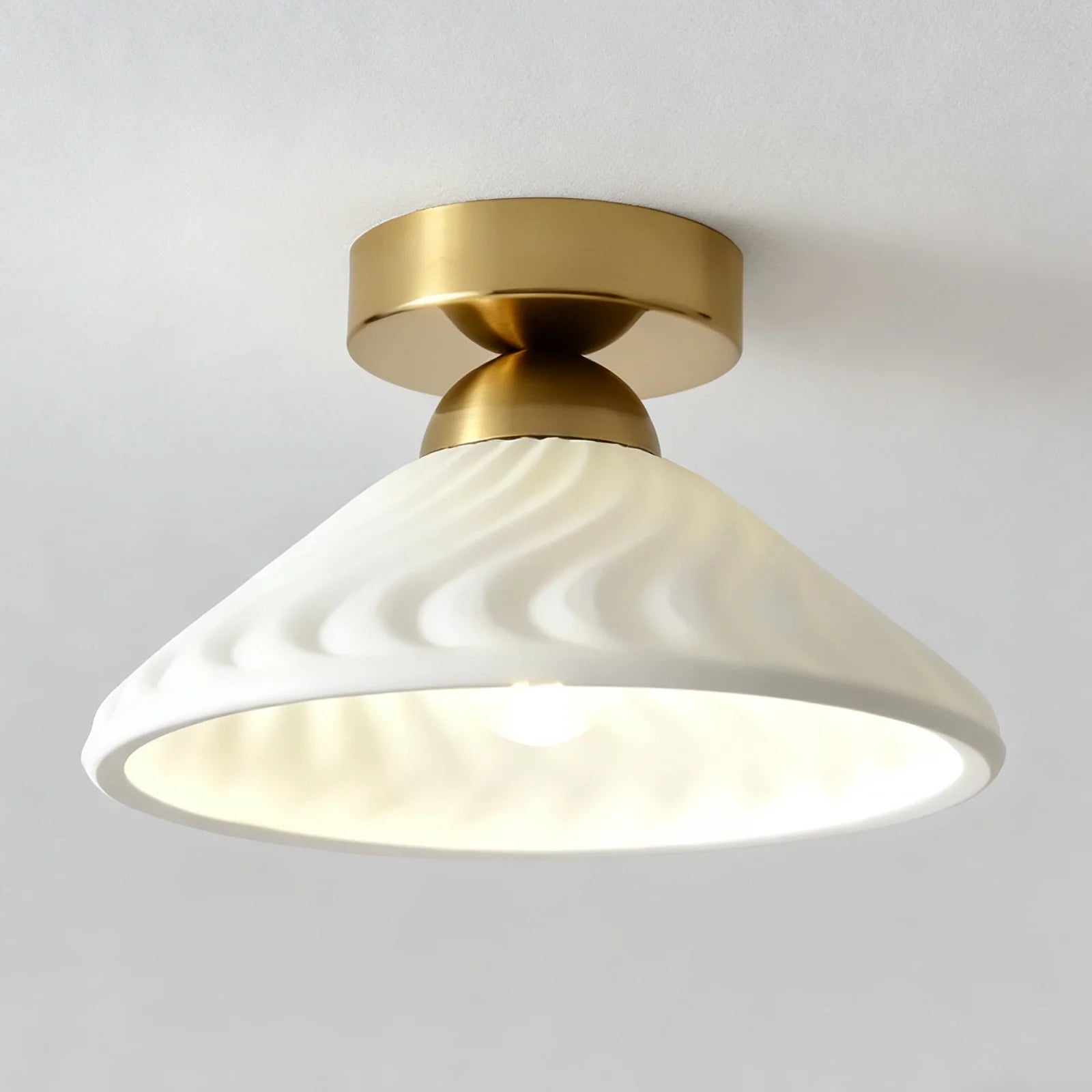 Ashbur Modern Textured Ceramic Ceiling Light