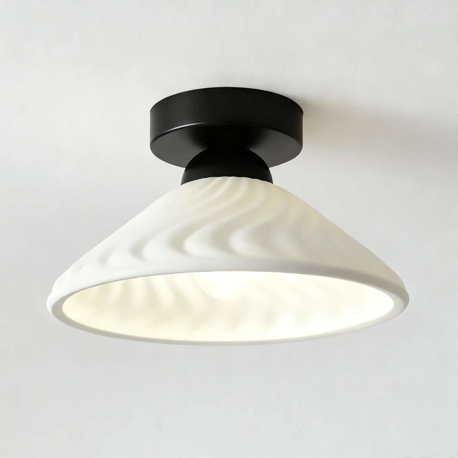 Ashbur Modern Textured Ceramic Ceiling Light