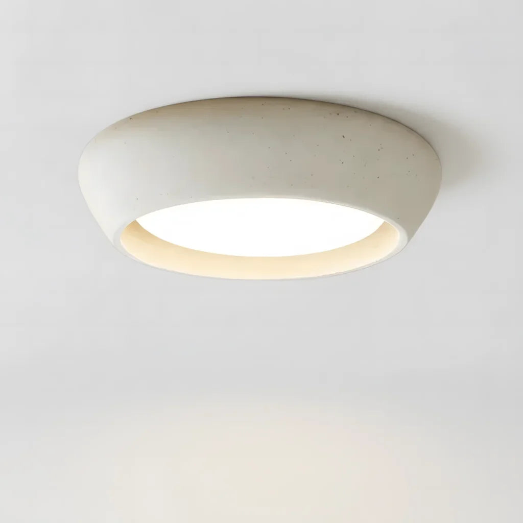 Astoria Minimalist Cement Flush Mount Ceiling Light