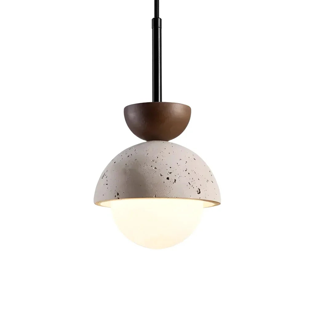 Athenis Luna Stone Spherical Pendant Light