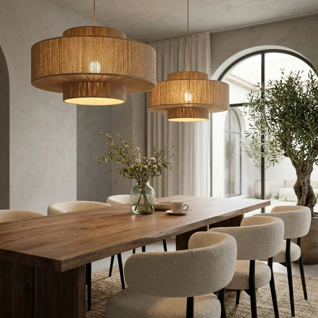 Aurelio Modern Natural Cotton Pendant Light