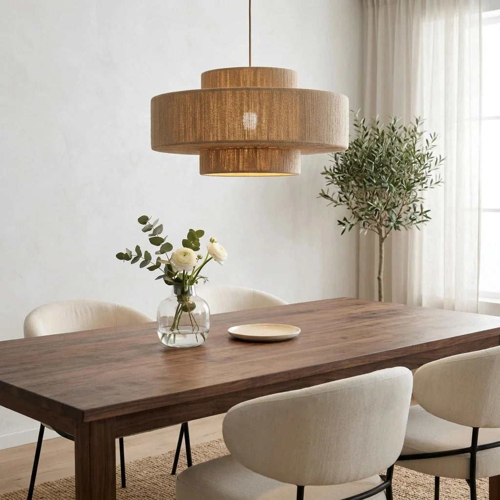 Aurelio Modern Natural Cotton Pendant Light