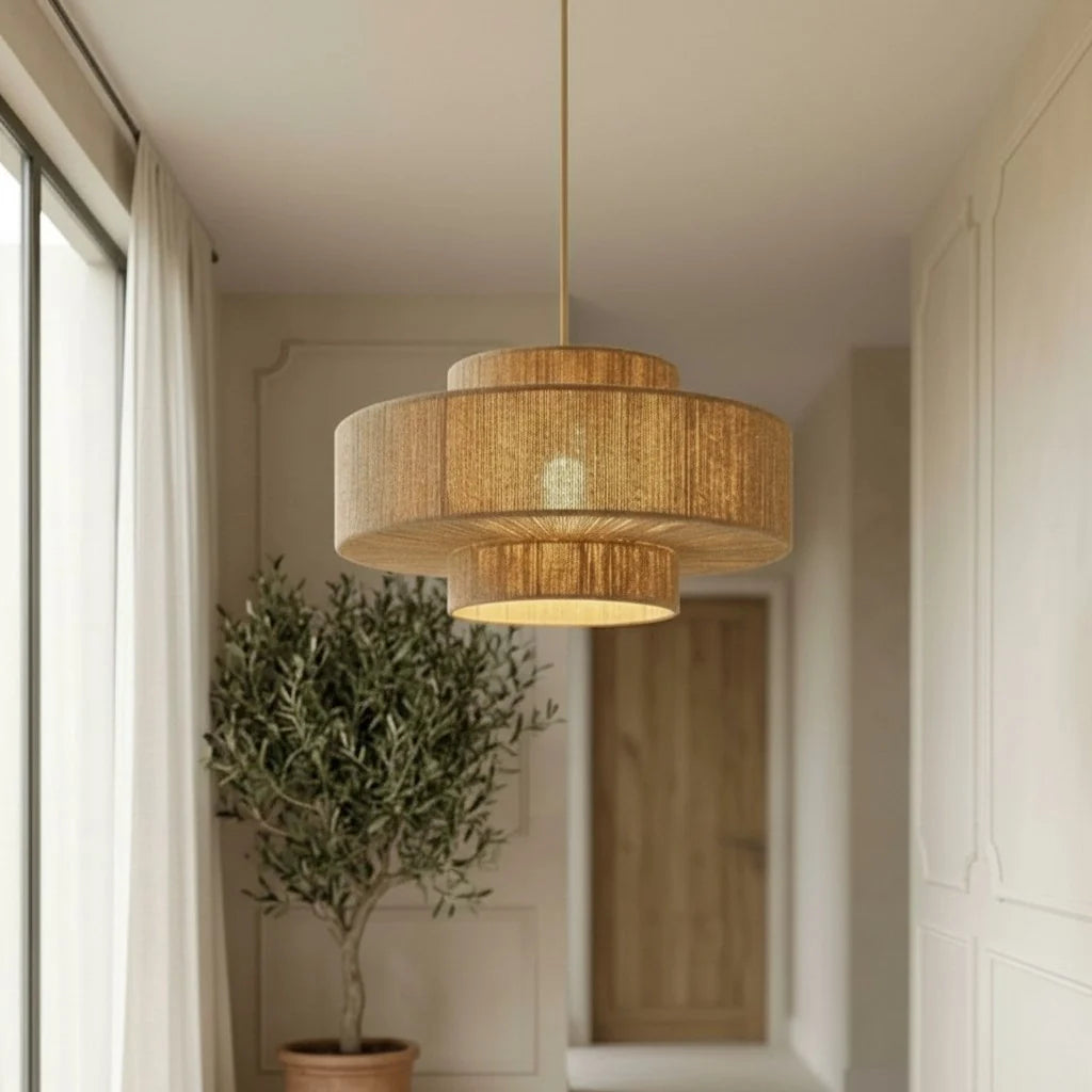 Aurelio Modern Natural Cotton Pendant Light