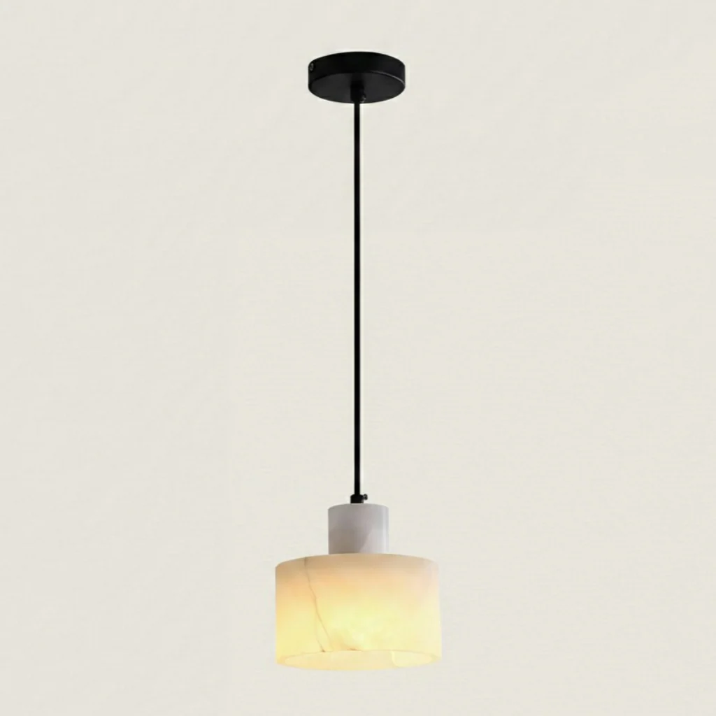 Averon Modern Dual Cylinder Alabaster Pendant Light