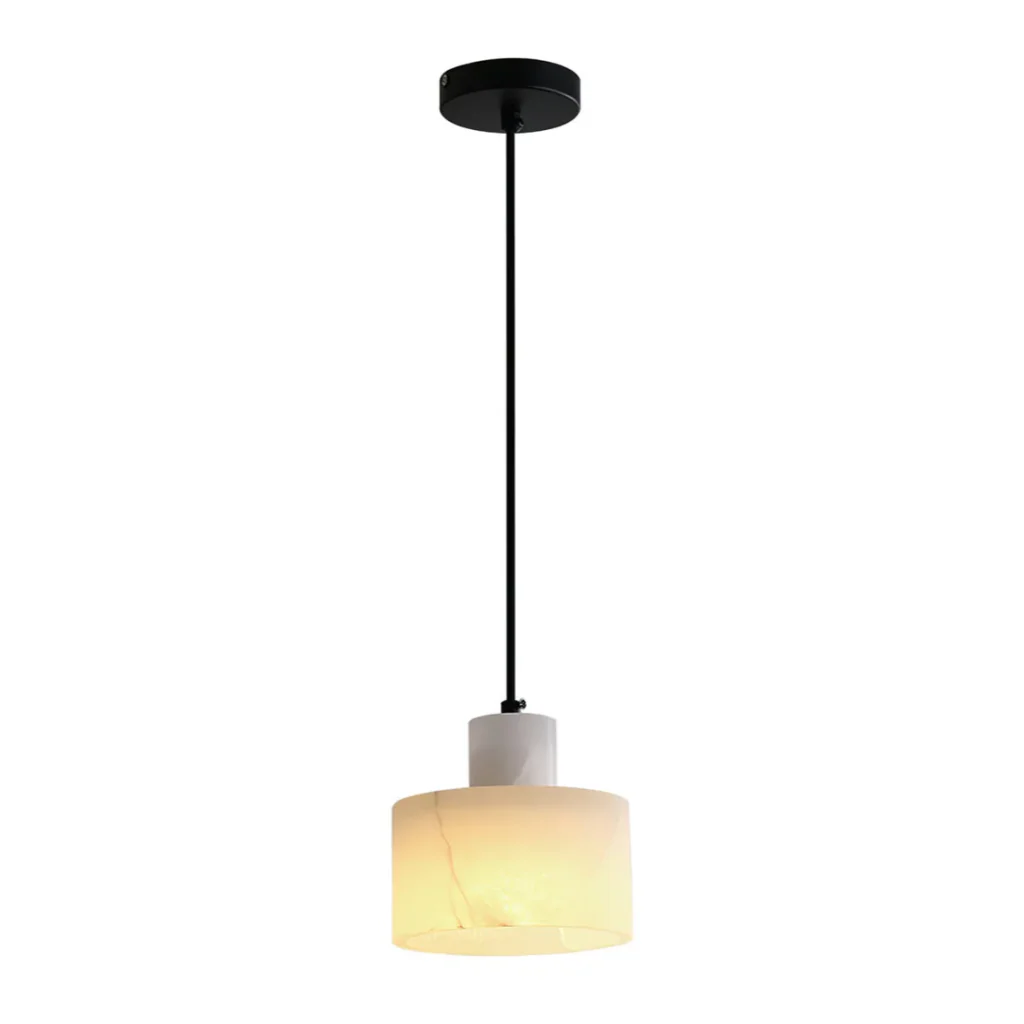 Averon Modern Dual Cylinder Alabaster Pendant Light